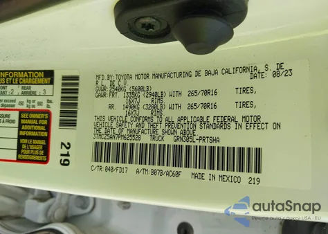 2023 Toyota Tacoma Trd Off Road from USA, damaged, VIN 3TMCZ5AN7PM625528